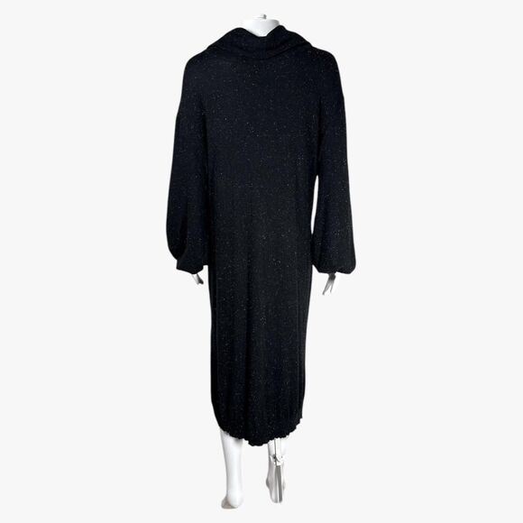 Stitch Drop Women's Oversized Lounge Sweater Dress in Black Sz XL Casual Winter - Picture 3 of 6